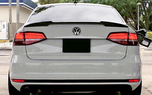 12011-2017 V Style Rear Trunk Spoiler Fit Volkswagen Jetta MK6 B6 Carbon Fiber - Picture 5 of 7