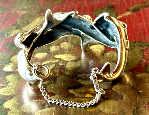 Kabana Sterling Armband Delfine massiv 925 signiert gepunzt Vierfach Delphin - Bild 8 von 11