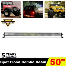 AUXBEAM 5D 50"inch 480W Dual Row LED Light Bar Spot Flood Combo For 4WD ATV 52"