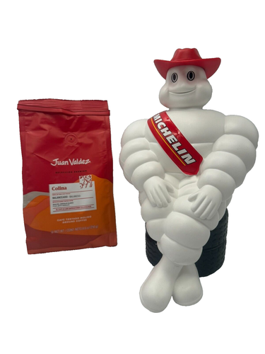 Michelin man doll figure bibendum collectibles advertise tire, red +coffee juan - Picture 3 of 3