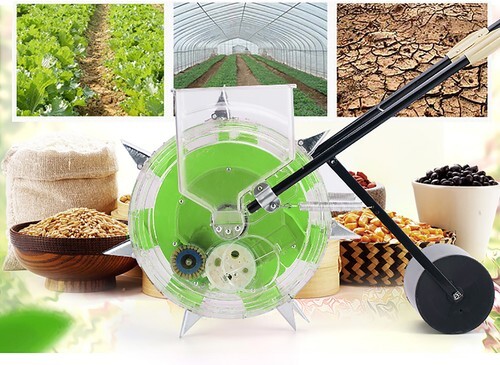 Sembradora de rodillos de empuje manual aplicador de fertilizante de maíz cacahuete herramienta de siembra manual EE. UU. - Imagen 10 de 15