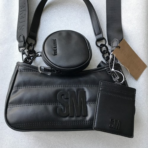 Bolso Bandolera STEVE MADDEN Negro con Bolsa y Estuche de Identificación Precio de venta sugerido por el fabricante 88 USD - Imagen 4 de 14