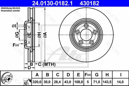Front Brake Disc Jaguar:XJ,S-TYPE C2C8354 - 第 2/2 張圖片