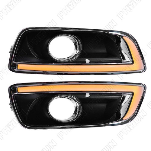 2x LED Daytime Running Lights Turn Signal Fog Lamps For 2013-15 Chevrolet Malibu - Picture 7 of 17