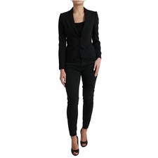 DOLCE & GABBANA Jacket Black Wool Single Breasted Blazer Coat IT40/US6/S 1880usd