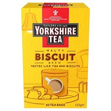 Yorkshire Tea Biscuit Brew Flavoured Tea Bags, Pack of 4 (Total 160 Tea bags)