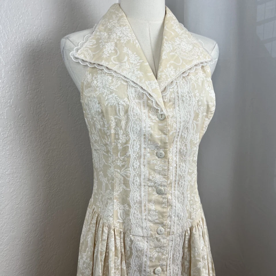 Vestido De Colección Gunne Sax Jessica Mcclintock Para Mujer 7 Floral Cottagecore Victoriano Foto 2 de 4