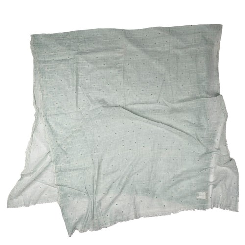 Faliero Sarti Womens Light Mint Green Cotton Spotted Scarf - Picture 2 of 4