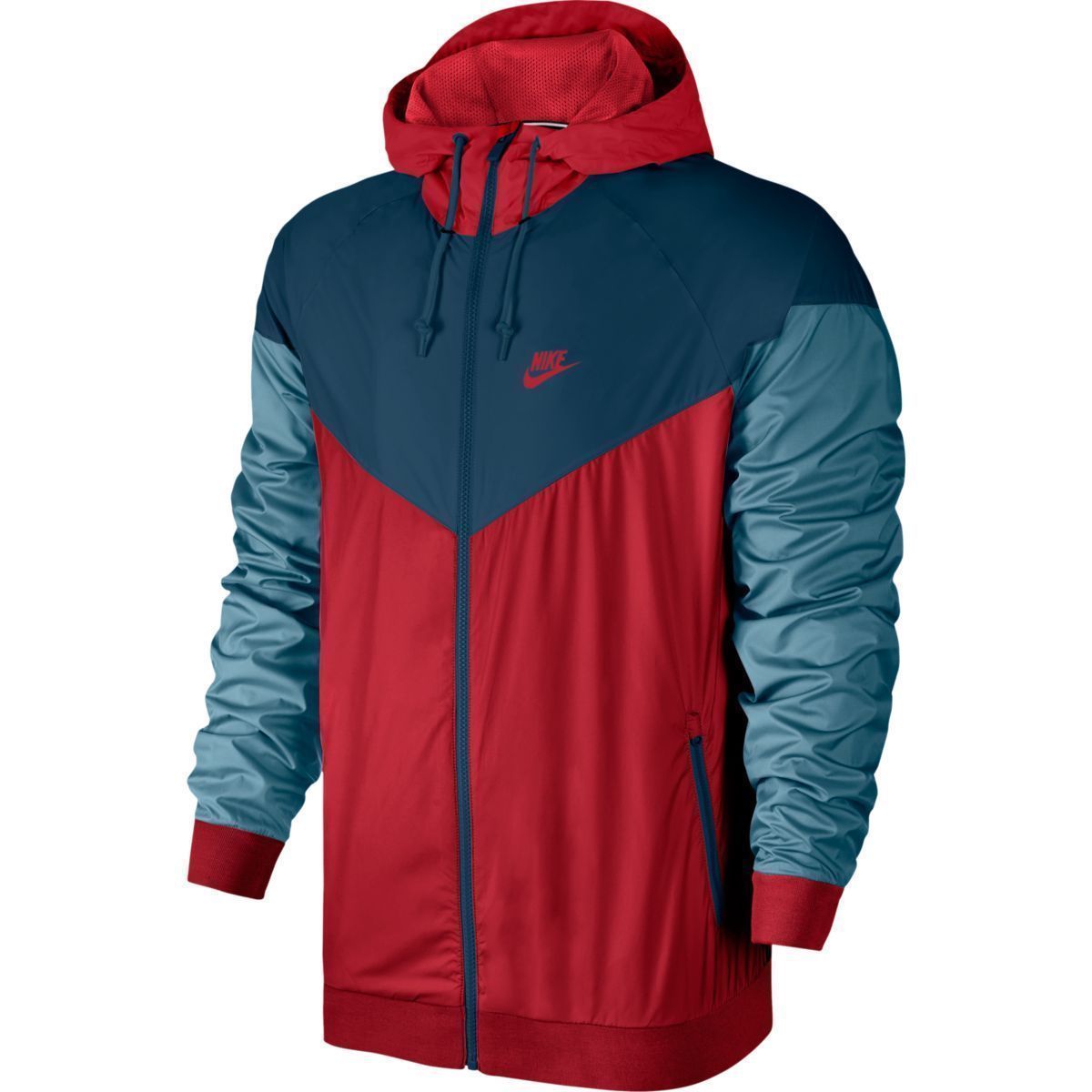 nike jacket blue and red