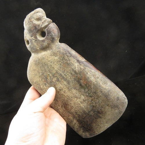 China,old jade,collectibles,hongshan culture,rare pig dragon,axe,statues R(632) - Picture 4 of 6