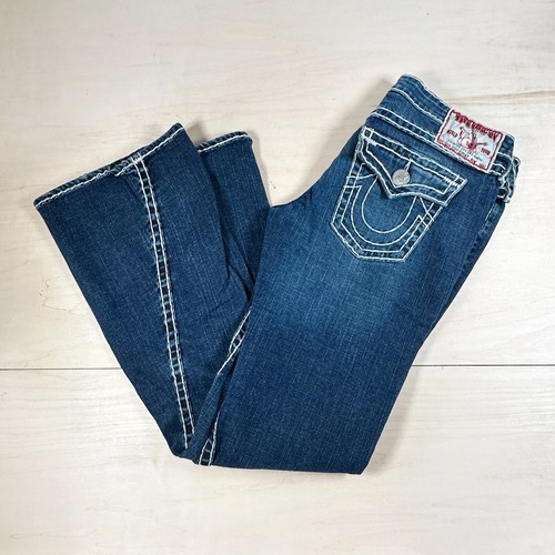 True Religion Jeans Womens 32 Joey Super T Flap Pockets USA Bootcut - Picture 11 of 12