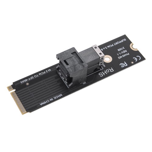 M.2 NVME To U.2 Converter Card Mkey PCIeX4 M.2 PCIe To SFF8643 (Horizontal) - Photo 3/6