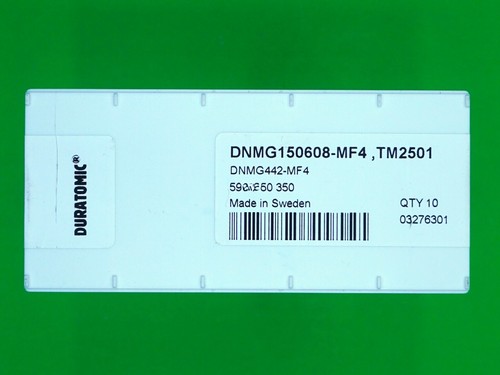 SECO DNMG150608-MF4 TM2501 Wendeschneidplatten 10 Stück NEU - Picture 3 of 6