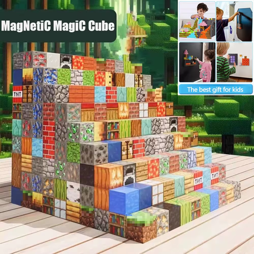 Upgrades Magnetic Building Blocks Toy Build Mine Magnet World Set for Boys Girls