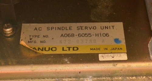 Fanuc AC Servo Unit A06B-6055-H106 (Inv.43342) - Picture 4 of 5