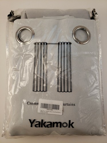Yakamok Verdunkelungsvorhänge - Öse Thermoisoliert Raum Verdunkelung Grau 52x84" - Bild 1 von 3