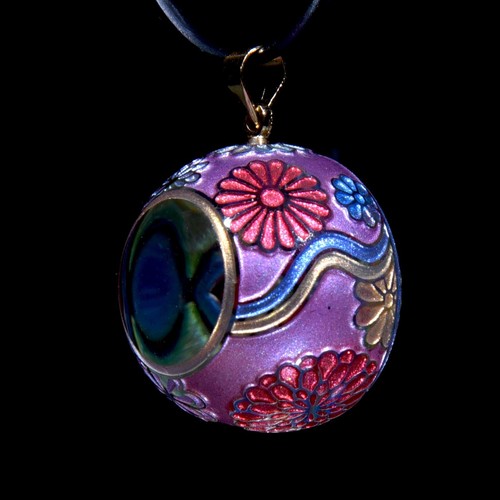 Masataka Joei Kaleidoscope Pendant Boro Heady Glass Art Studio Chihuly Marble - Picture 3 of 5