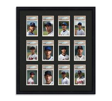 PSA Graded Card Frame Display Holds (12) Slabs Baseball, UV Protection (optional