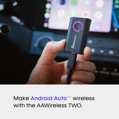 Dos - Adaptador inalámbrico automático Android - Convertir de fábrica con cable Android automático a cable - Imagen 2 de 12