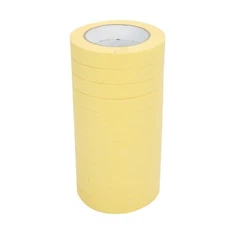 1 Sleeve/12 Rolls  - 06652 Yellow Masking Tape - 3/4" Paper Automotive Refinish