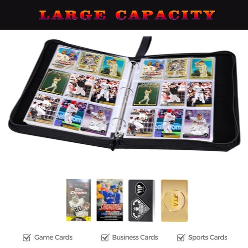 Carpeta de álbum de tarjetas coleccionables de fútbol americano 900 bolsillos para tarjetas de juego tarjetas deportivas - Imagen 4 de 7