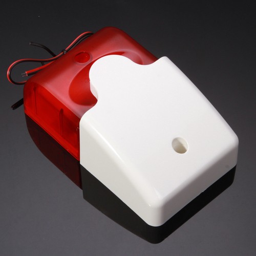 Mini 12 V Strobe Blinklicht Sirene Zuhause Sicherheit kabelgebundener Blitz 108 dB Sound Alarm - Bild 1 von 4