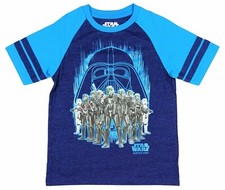 STAR WARS DARTH VADER Rogue One Comfort Tee T-Shirt Blue NWT Boys Size 6-7  18