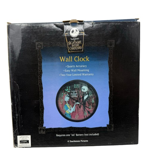 VTG NIB Disney Nightmare Before Christmas Circle Wall Clock Skellington Sally - Picture 11 of 17