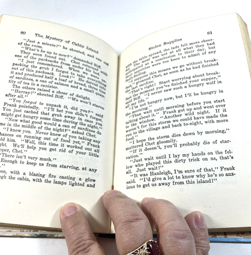 The Hardy Boys The Mystery of Cabin Island 1929/1960 3rd Ed Hardcover 214 pages - Picture 15 of 21