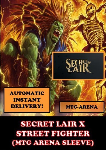 MTGA MTG ARENA CÓDIGO TARJETA SECRET LAIR X STREET FIGHTER SECRET LAIR FUNDA - Imagen 5 de 11