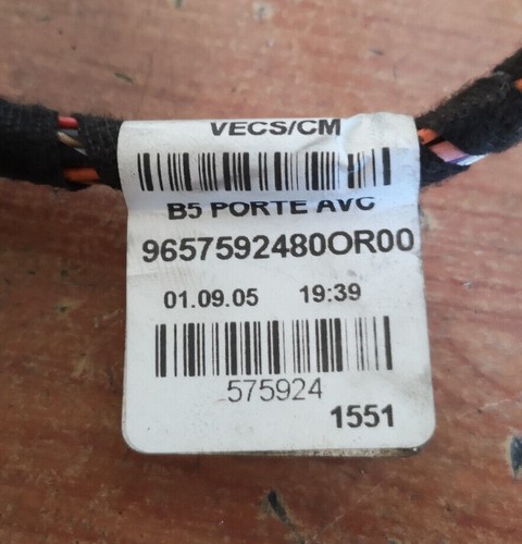 CITROEN C4 MK1 OSF TÜR KABELBAUM FAHRERSEITE VORNE 9657592480 - Bild 2 von 2