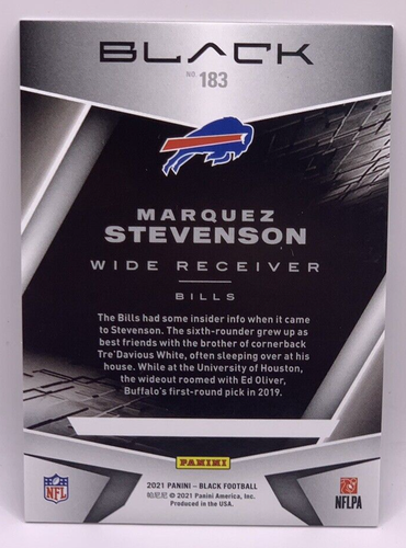 2021 Panini Black #183 Rookie Marquez Stevenson /75 Bills - Picture 2 of 2