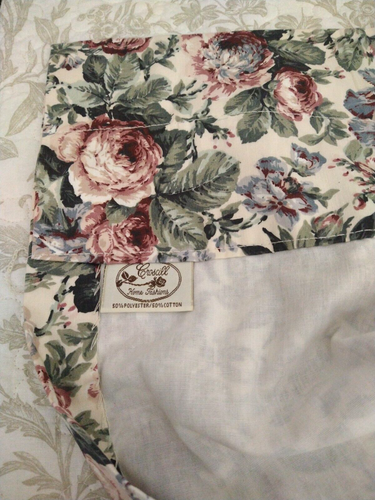 VTG Croscill Home Fashions Weighted Lined Rose Garden Curtain Panels 85"L X 2 pr - Picture 5 of 7