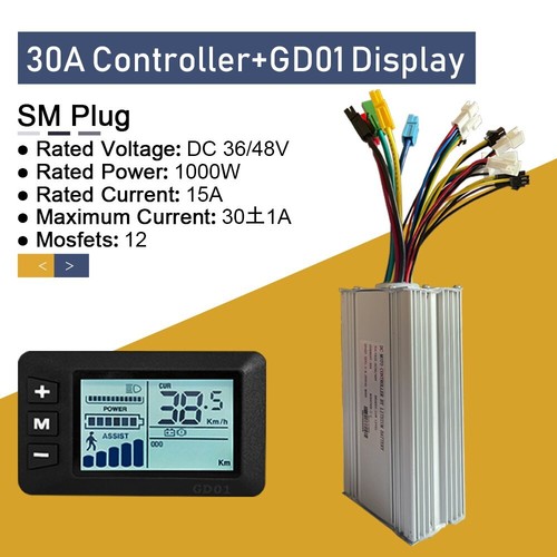 Electric Bike Sinewave Controller 15A-60A Brushless Controller with LCD Display - Picture 20 of 46