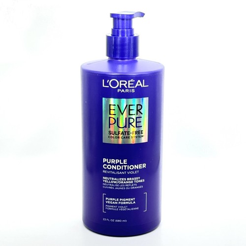 L'Oreal Paris EverPure Sulfate Free Purple Conditioner 23 Oz Pump 2 Pack LOreal - Picture 3 of 4