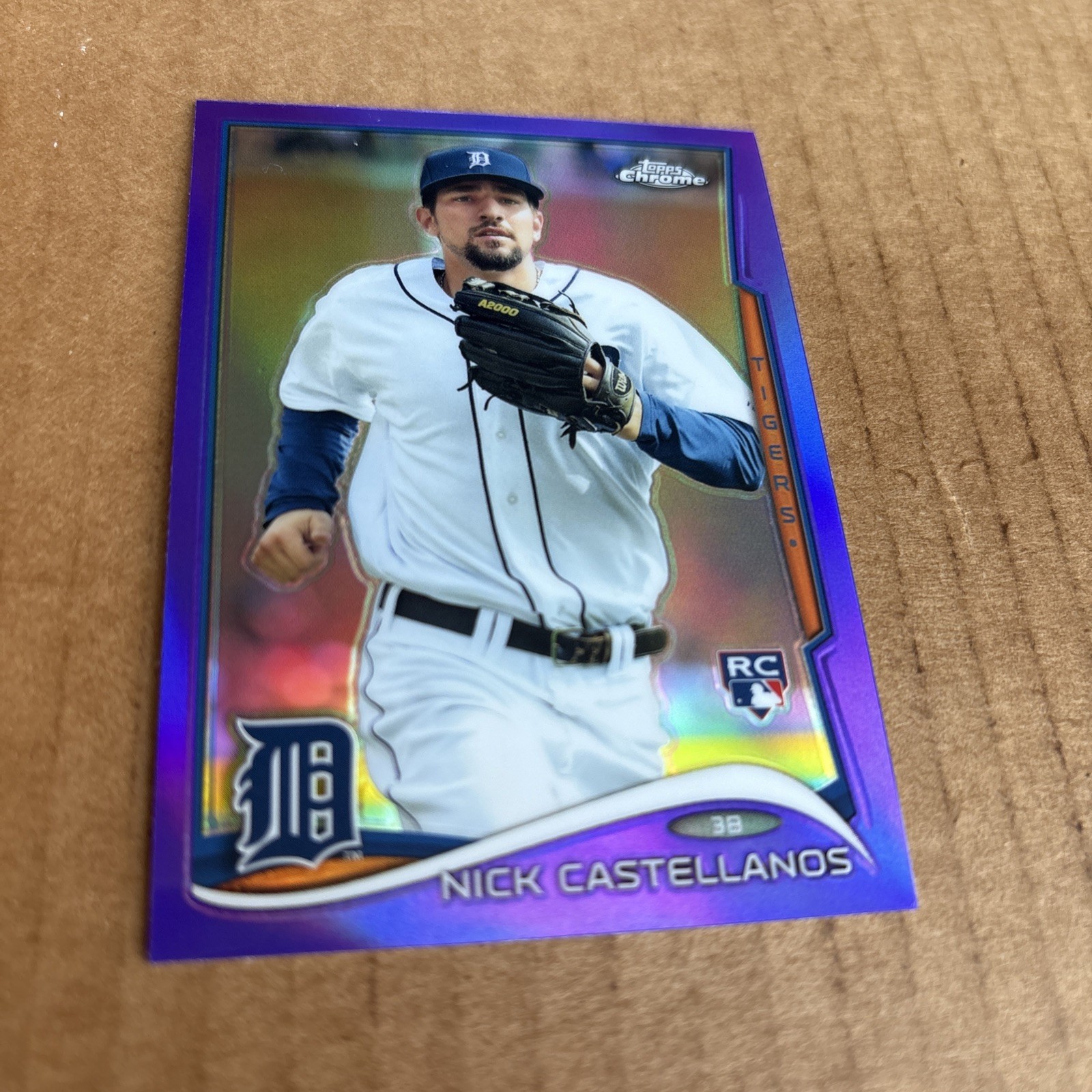 2014 Topps Chrome PURPLE REFRACTOR Nick Castellanos ROOKIE CUP #4 Tigers (f3)