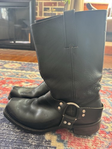 Botas de montar Frye talla 12M de cuero negro para hombre hechas en EE. UU. arnés - Imagen 9 de 18