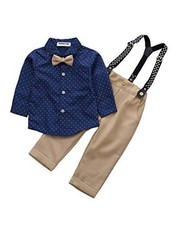 Baby Toddler Boy Formal Gentleman Suits,Dress Short Shirt With 5T 3180blue Star