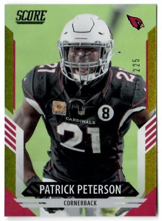 2021 Panini Score Patrick Peterson #245 Gold Parallel 130/225 NFL Trading Card