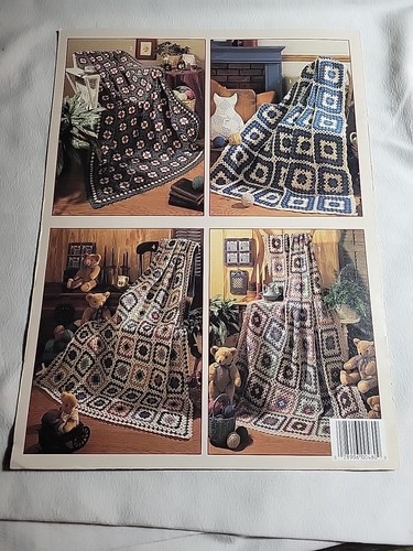 1986 Leisure Arts Lacy Granny Afghans in Planned & Scrap Colors Leaflet #480 - Picture 2 of 3