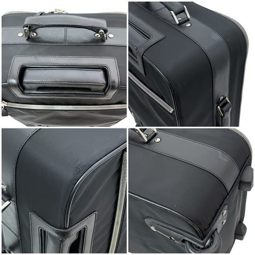 Prada Saffiano Travel Carry Bag Suitcase Black Nylon 36x49x20cm pre-owned - Picture 9 of 10