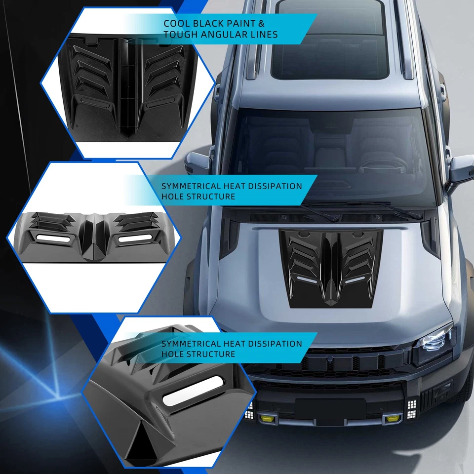 PARA Volkswagen Jetta Golf Coche Admisión de Flujo de Aire Capó Cuchara Ventilación Turbo Capó Cubierta Foto 3 de 4