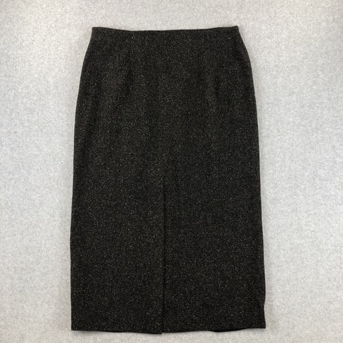 Talbots Womens Long Straight Skirt Black Fleck Sz-18 Pencil Office College - Picture 6 of 7