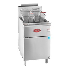 65-70 lb. Natural Gas Stainless Steel Floor Fryer - 100,000 BTU