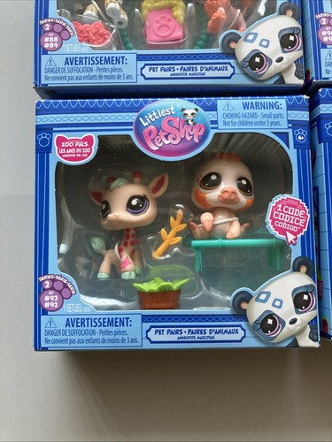 Littlest Pet Shop serie G7 2 coppie di animali domestici set completo di 4 nuovi - Foto 4 di 13