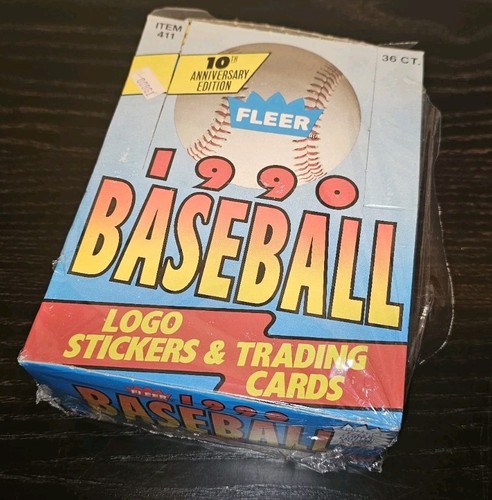 1990 Fleer Baseball fabrikversiegelt 36 Packungen Hobby Wachs Box - SEHEN SIE SICH UNSERE ANDEREN BOXEN an