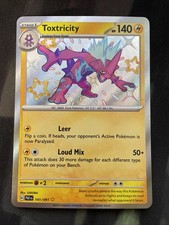 Toxtricity Shiny Rare SV: Paldean Fates 141/091 Holo Pokemon Card Electric Type