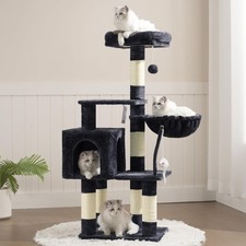 Cat Tree with Toy for Indoor Cats, Cat Tower Condo with Plush Perch, Cozy