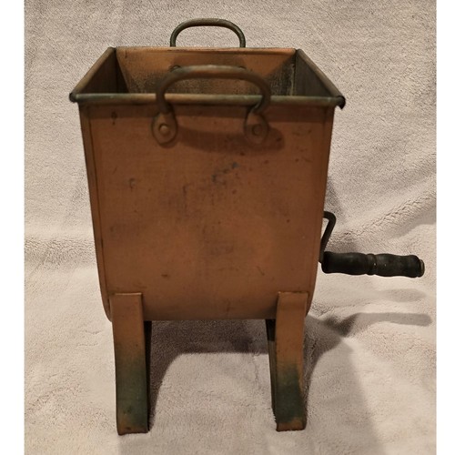 Antique Fries Metal Tin Butter Churn Batter Beater Cream Whipper Mixer RARE - Picture 4 of 5