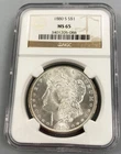 1880 S US Morgan Silver $1 NGC MS65 L24581
